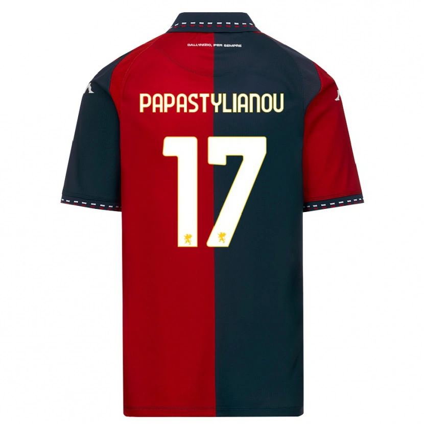 DanxenレディースLysandros Andreas Papastylianou#17レッド ブラック ホワイトホームシャツ2026/27ジャージーユニフォーム