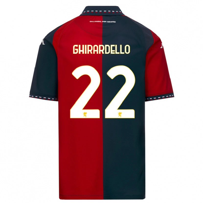 DanxenレディースTommaso Ghirardello#22レッド ブラック ホワイトホームシャツ2026/27ジャージーユニフォーム