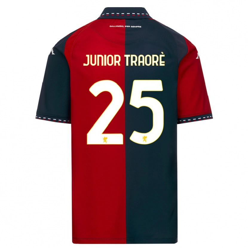 Danxenレディースハメド・ジュニオール・トラオレ#25レッド ブラック ホワイトホームシャツ2026/27ジャージーユニフォーム