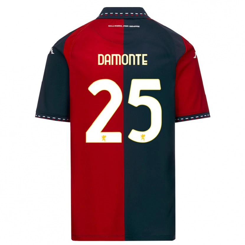 DanxenレディースLorenzo Damonte#25レッド ブラック ホワイトホームシャツ2026/27ジャージーユニフォーム