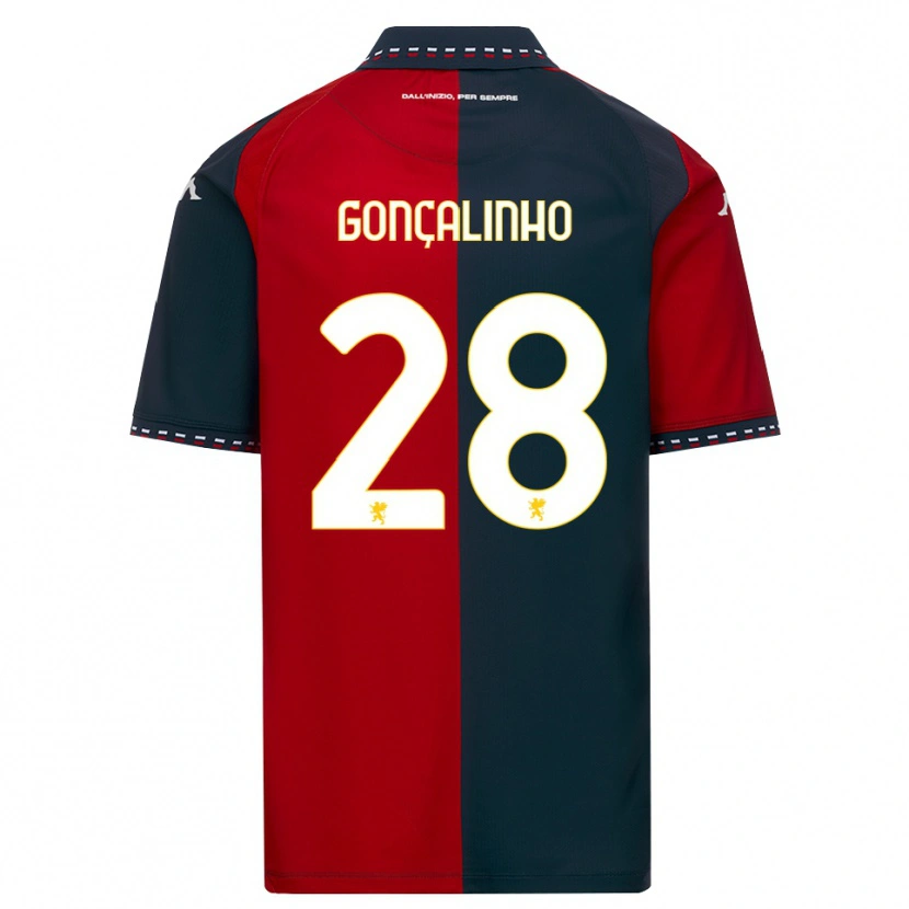 DanxenレディースJoão Gonçalinho#28レッド ブラック ホワイトホームシャツ2026/27ジャージーユニフォーム