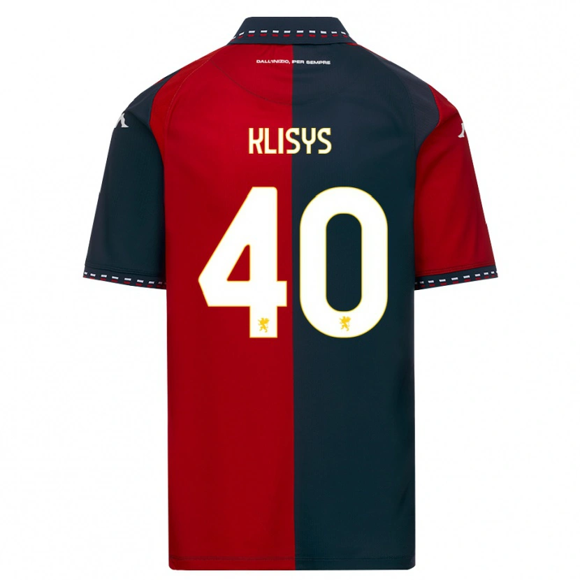 DanxenレディースLukas Klišys#40レッド ブラック ホワイトホームシャツ2026/27ジャージーユニフォーム