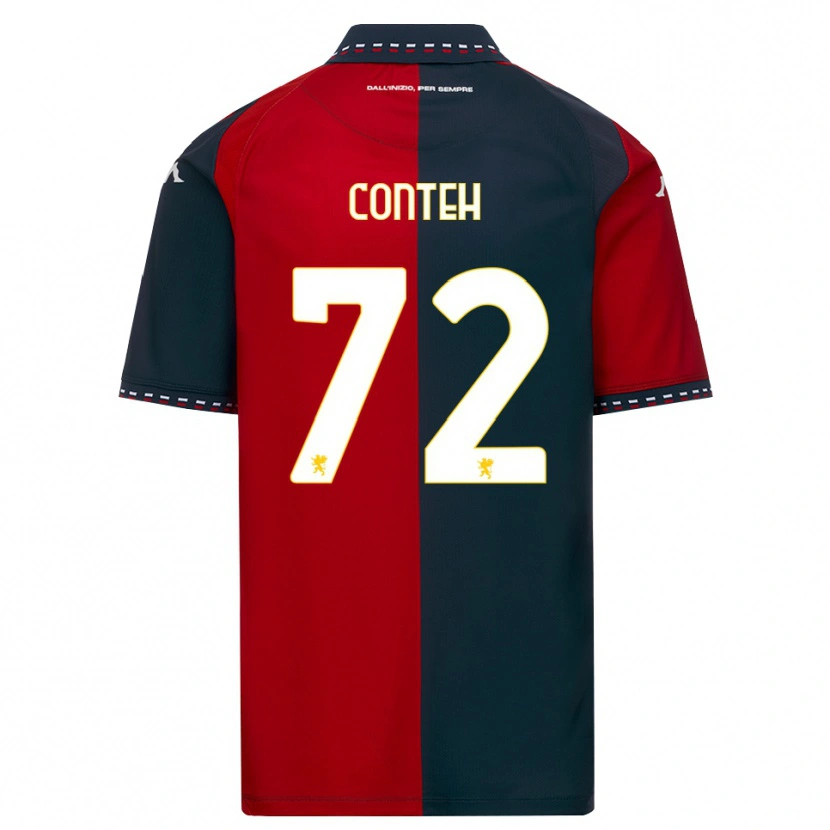 DanxenレディースSeediya Conteh#72レッド ブラック ホワイトホームシャツ2026/27ジャージーユニフォーム