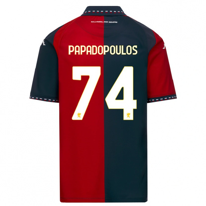 DanxenレディースChristos Papadopoulos#74レッド ブラック ホワイトホームシャツ2026/27ジャージーユニフォーム