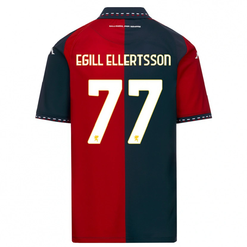 Danxenレディースミカエル・エギル・エラートソン#77レッド ブラック ホワイトホームシャツ2026/27ジャージーユニフォーム
