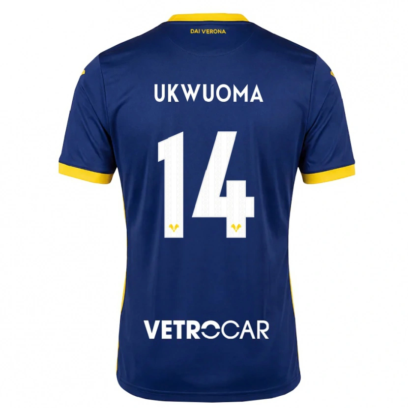 DanxenレディースBright Ukwuoma#14ロイヤルブルー イエロー ホワイトホームシャツ2026/27ジャージーユニフォーム