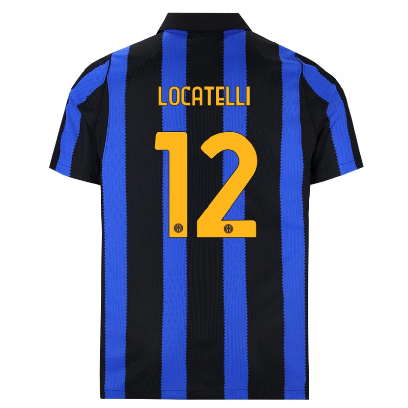 DanxenレディースTommaso Locatelli#12ブラック ブルー イエローホームシャツ2026/27ジャージーユニフォーム