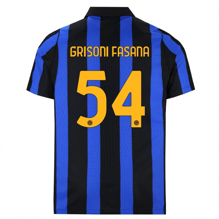 DanxenレディースMarco Grisoni Fasana#54ブラック ブルー イエローホームシャツ2026/27ジャージーユニフォーム