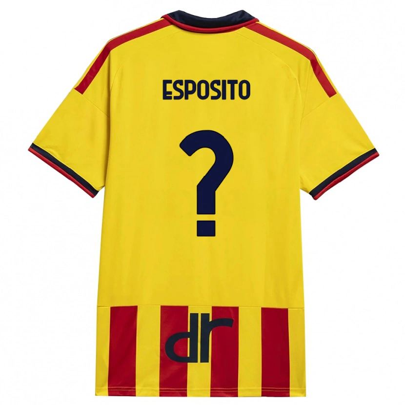 DanxenレディースSebastian Esposito#0イエロー レッドホームシャツ2026/27ジャージーユニフォーム