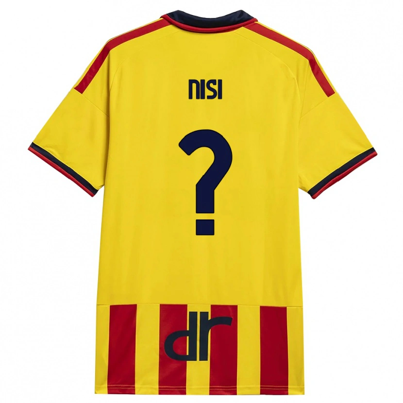 DanxenレディースGiuseppe Nisi#0イエロー レッドホームシャツ2026/27ジャージーユニフォーム