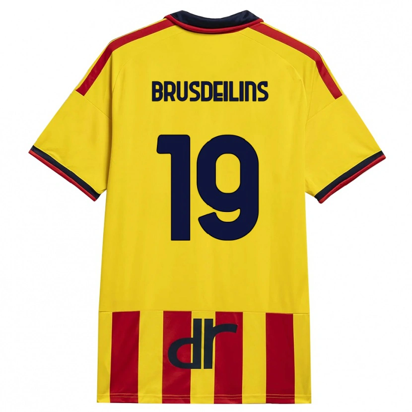 DanxenレディースBilal Brusdeilins#19イエロー レッドホームシャツ2026/27ジャージーユニフォーム