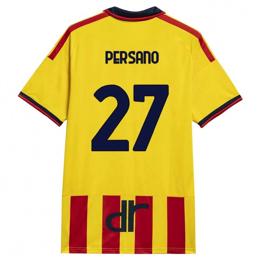 DanxenレディースEmanuele Persano#27イエロー レッドホームシャツ2026/27ジャージーユニフォーム