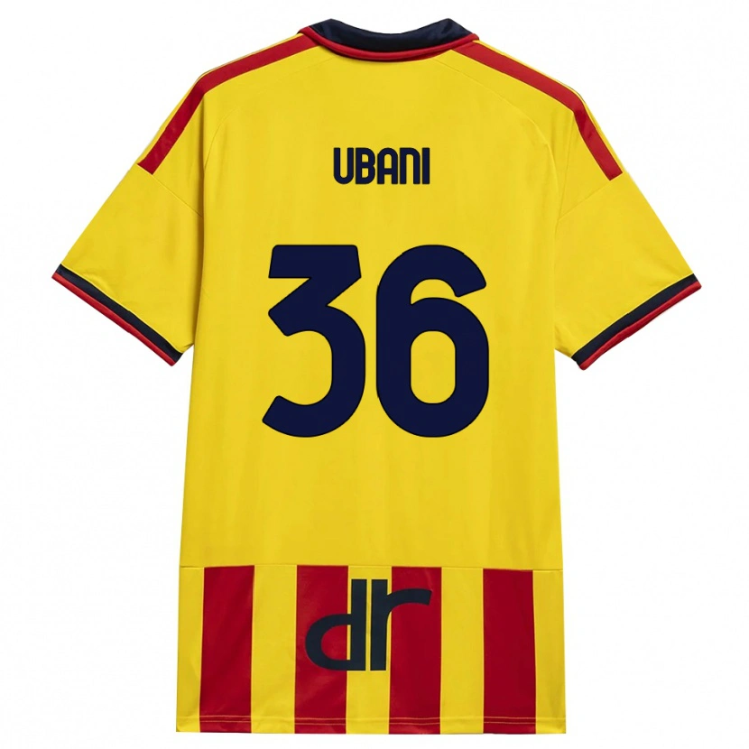DanxenレディースMarlon Ubani#36イエロー レッドホームシャツ2026/27ジャージーユニフォーム