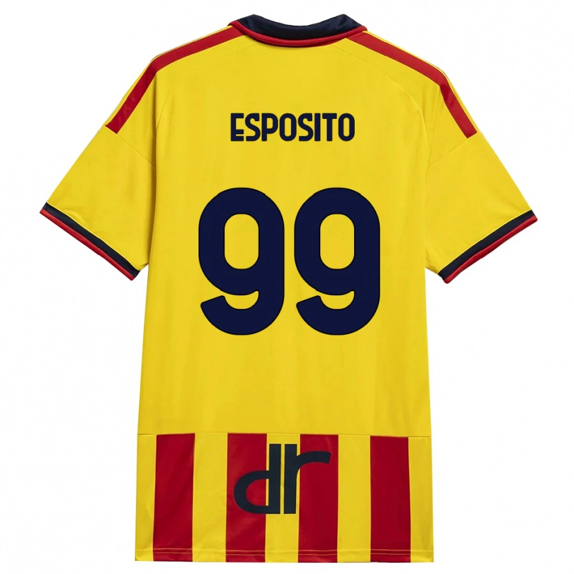 DanxenレディースPasquale Esposito#99イエロー レッドホームシャツ2026/27ジャージーユニフォーム