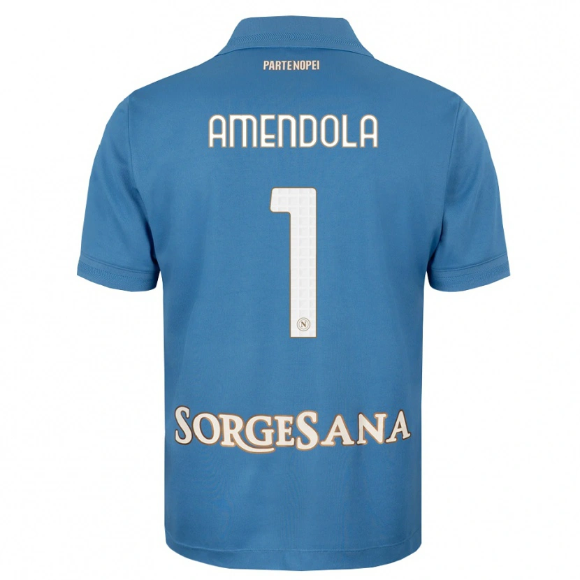 DanxenレディースAntonio Amendola#1ヘイズブルー ホワイトホームシャツ2026/27ジャージーユニフォーム