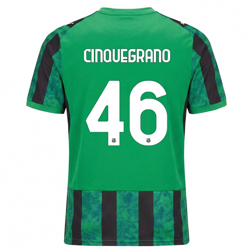 DanxenレディースSimone Cinquegrano#46グリーン ブラック ホワイトホームシャツ2026/27ジャージーユニフォーム