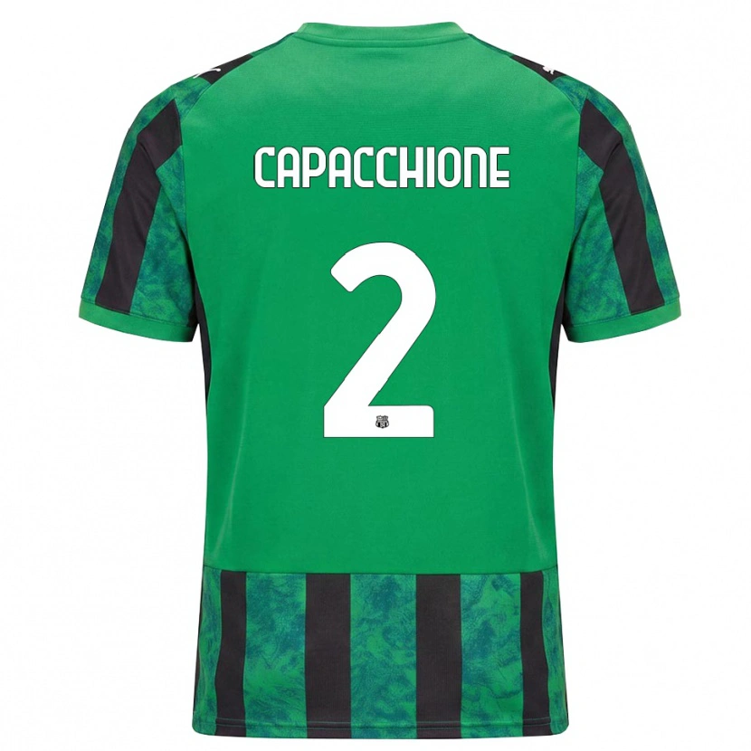 DanxenレディースCristian Capacchione#2グリーン ブラック ホワイトホームシャツ2026/27ジャージーユニフォーム