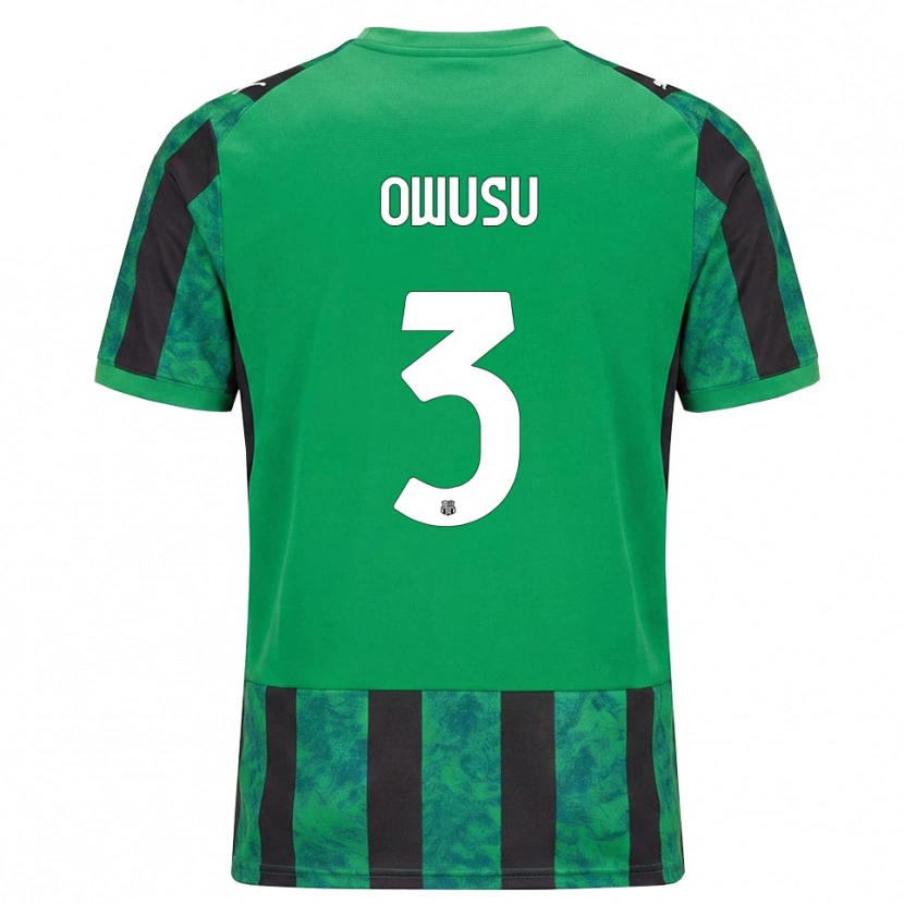 DanxenレディースGideon Owusu#3グリーン ブラック ホワイトホームシャツ2026/27ジャージーユニフォーム