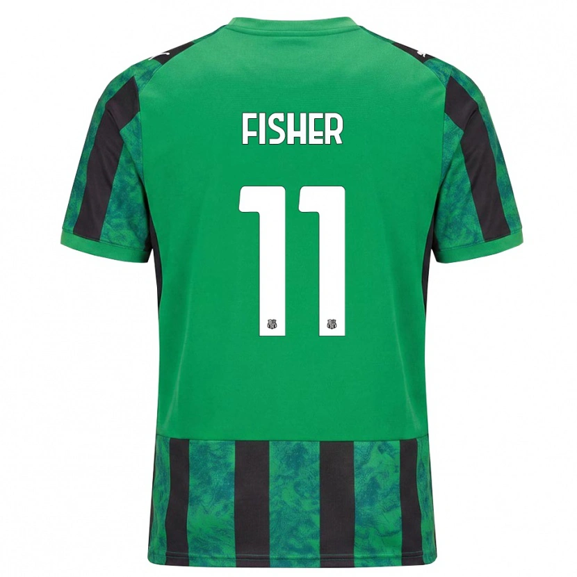 Danxenレディースサマンサ・フィッシャー#11グリーン ブラック ホワイトホームシャツ2026/27ジャージーユニフォーム