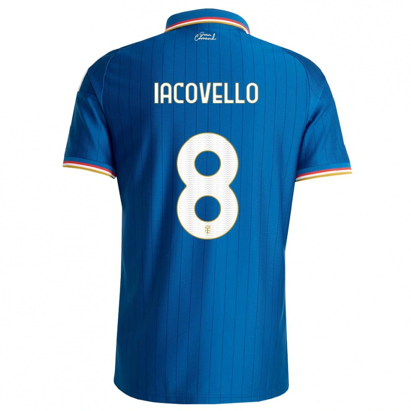 DanxenレディースMattia Iacovello#8ブルー ホワイト レッドホームシャツ2026/27ジャージーユニフォーム