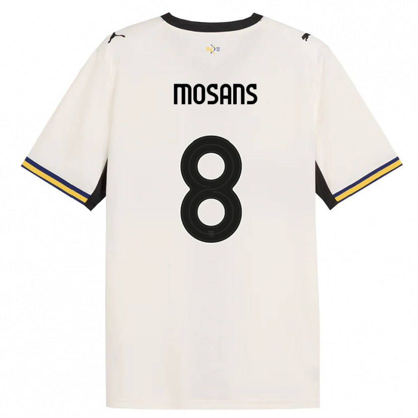 DanxenレディースKristaps Mosans#8オフホワイト ブラック イエローホームシャツ2026/27ジャージーユニフォーム