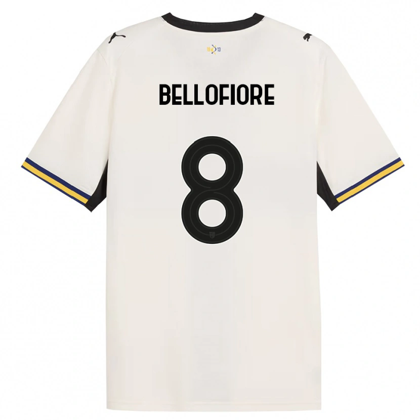 DanxenレディースNicola Bellofiore#8オフホワイト ブラック イエローホームシャツ2026/27ジャージーユニフォーム