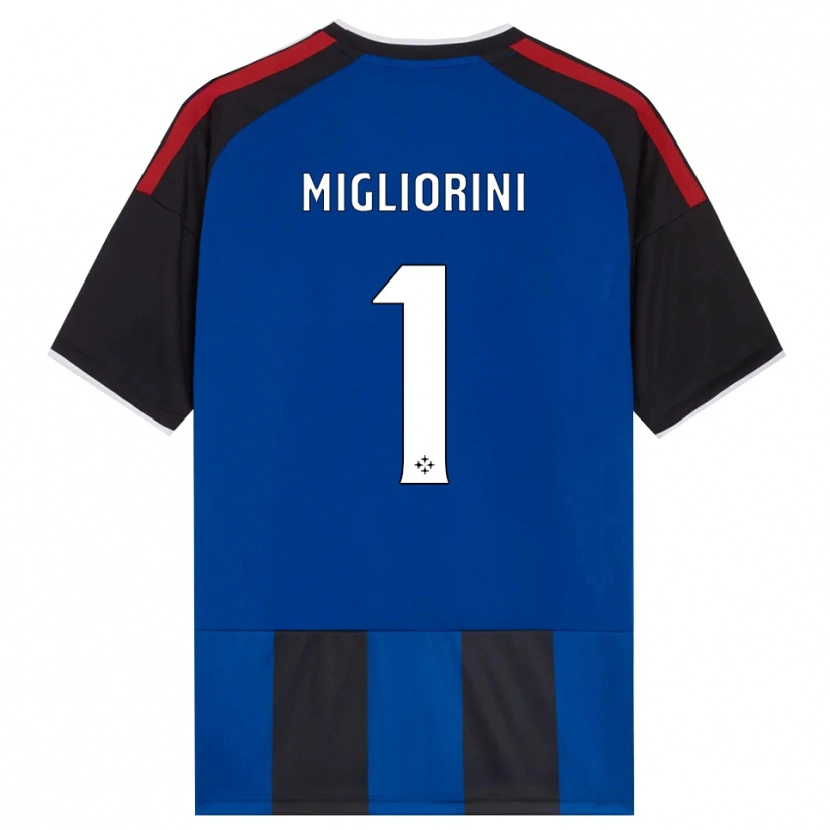 DanxenレディースNiccolò Migliorini#1ブラック レッド ホワイト ブルーホームシャツ2026/27ジャージーユニフォーム