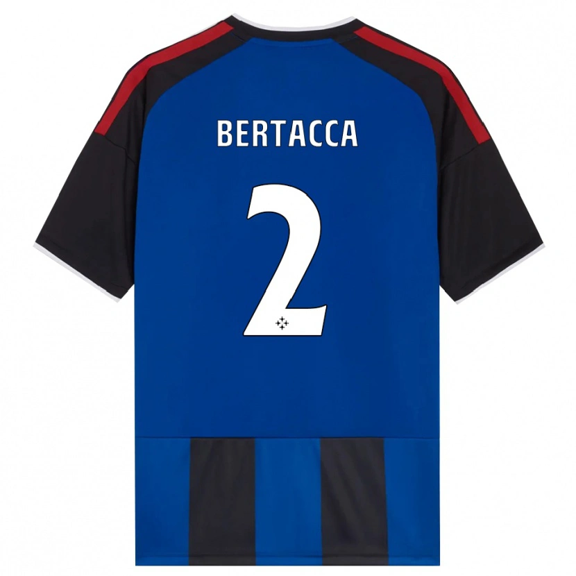 DanxenレディースSamuele Bertacca#2ブラック レッド ホワイト ブルーホームシャツ2026/27ジャージーユニフォーム