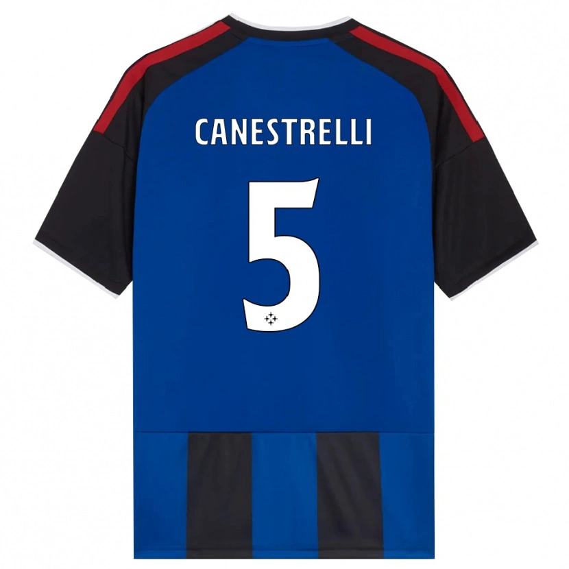 DanxenレディースSimone Canestrelli#5ブラック レッド ホワイト ブルーホームシャツ2026/27ジャージーユニフォーム