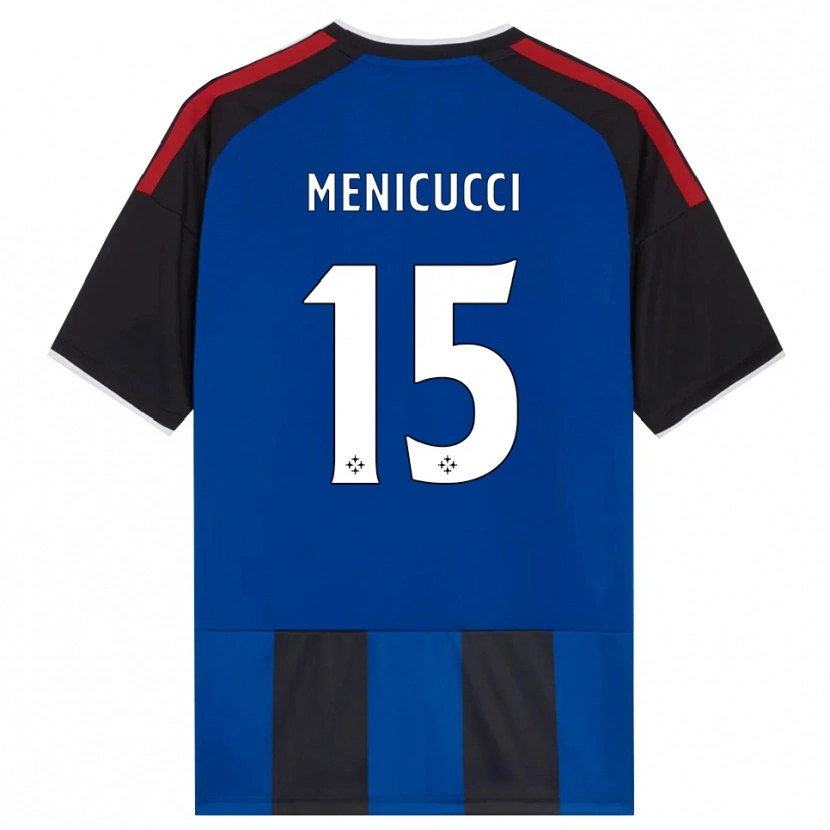 DanxenレディースEdoardo Menicucci#15ブラック レッド ホワイト ブルーホームシャツ2026/27ジャージーユニフォーム