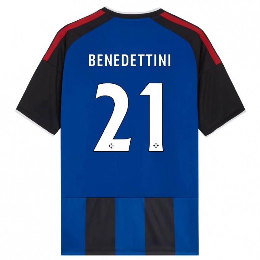 DanxenレディースFilippo Benedettini#21ブラック レッド ホワイト ブルーホームシャツ2026/27ジャージーユニフォーム