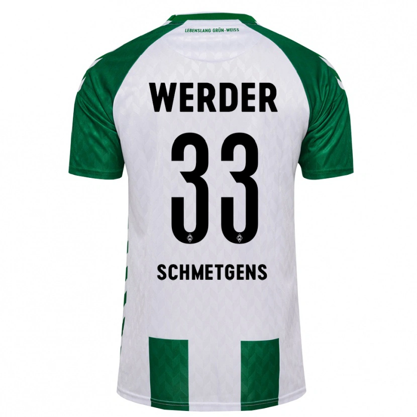 DanxenレディースMick Schmetgens#33グリーン ホワイトホームシャツ2026/27ジャージーユニフォーム