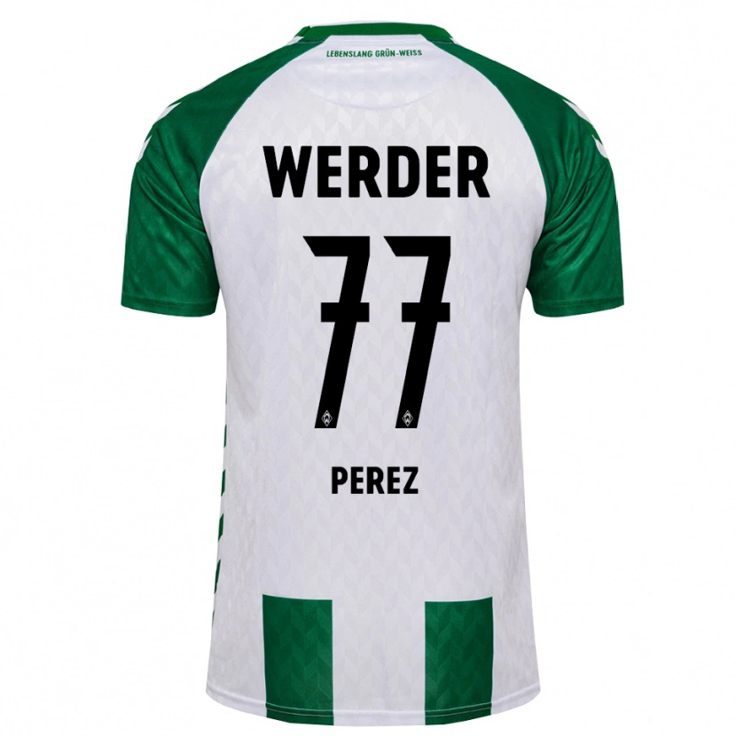 Danxenレディースカタリナ・ペレス #77グリーン ホワイトホームシャツ2026/27ジャージーユニフォーム