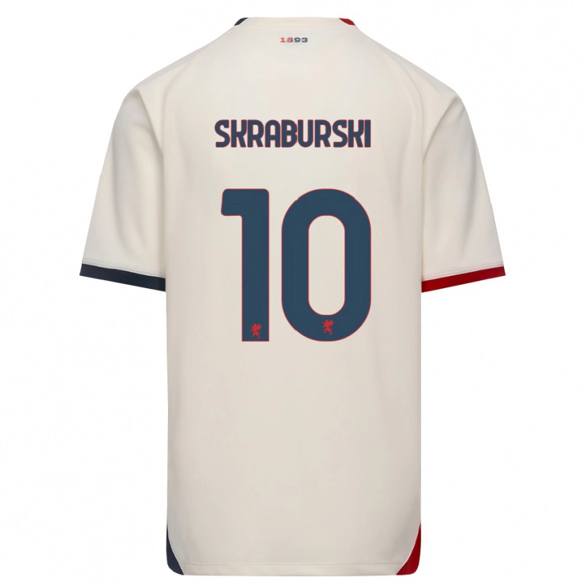 DanxenレディースBorys Skraburski#10オフホワイト レッドアウェイシャツ2026/27ジャージーユニフォーム