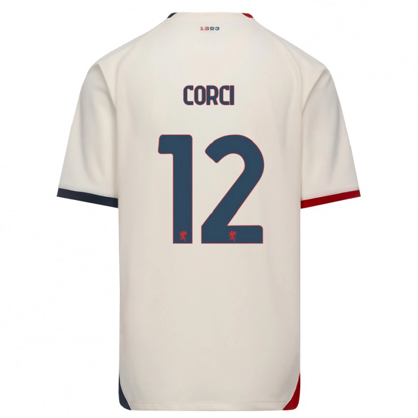 DanxenレディースTommaso Corci#12オフホワイト レッドアウェイシャツ2026/27ジャージーユニフォーム