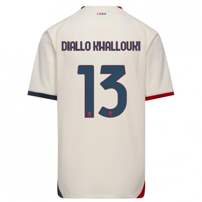DanxenレディースSiaka Diallo Khallouki#13オフホワイト レッドアウェイシャツ2026/27ジャージーユニフォーム
