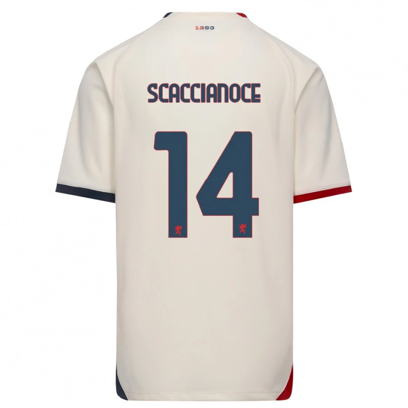 DanxenレディースFrancesco Scaccianoce#14オフホワイト レッドアウェイシャツ2026/27ジャージーユニフォーム
