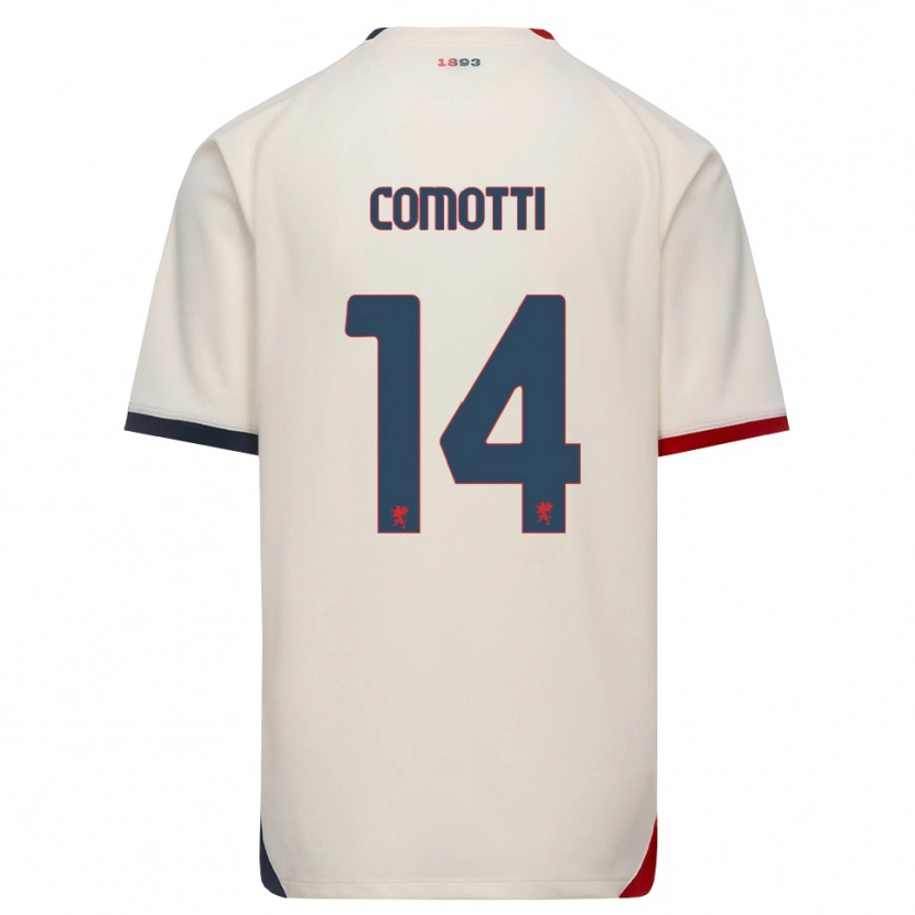 DanxenレディースManuel Comotti#14オフホワイト レッドアウェイシャツ2026/27ジャージーユニフォーム