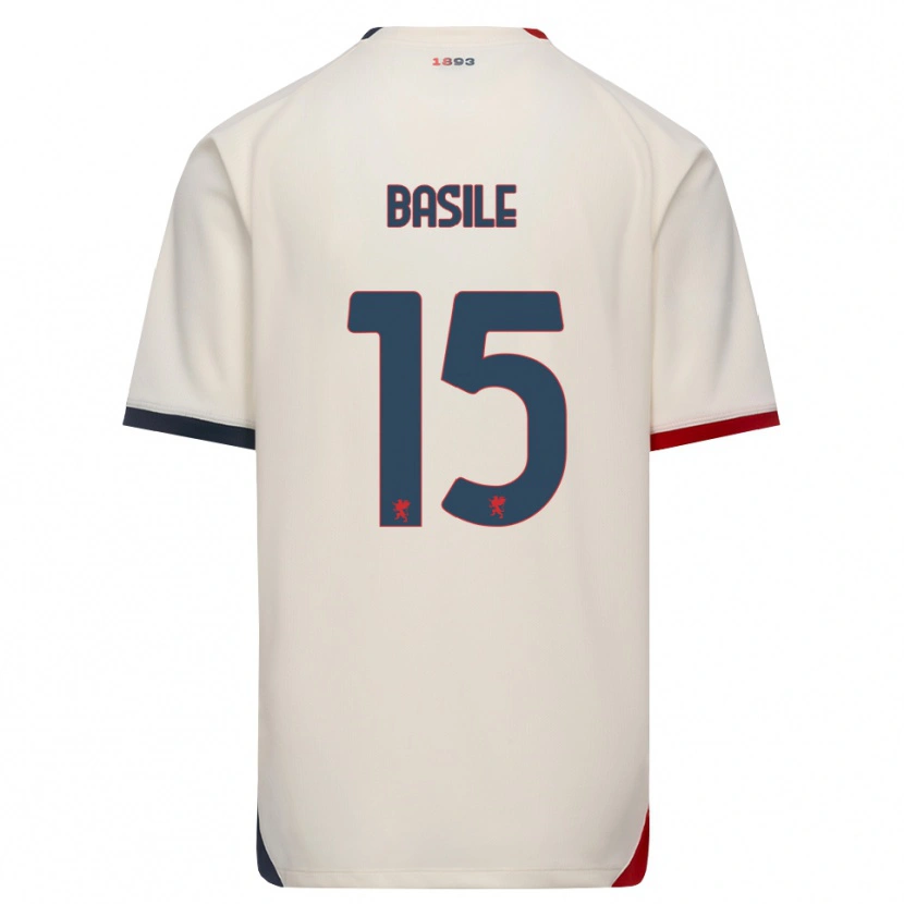 DanxenレディースCosimo Basile#15オフホワイト レッドアウェイシャツ2026/27ジャージーユニフォーム