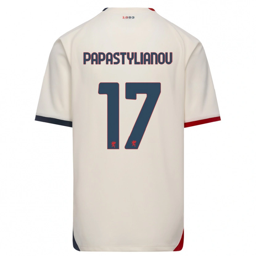 DanxenレディースLysandros Andreas Papastylianou#17オフホワイト レッドアウェイシャツ2026/27ジャージーユニフォーム