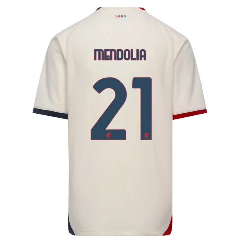 DanxenレディースMattia Mendolia#21オフホワイト レッドアウェイシャツ2026/27ジャージーユニフォーム