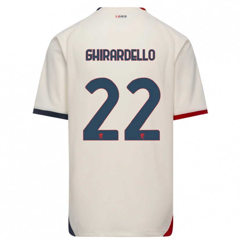 DanxenレディースTommaso Ghirardello#22オフホワイト レッドアウェイシャツ2026/27ジャージーユニフォーム