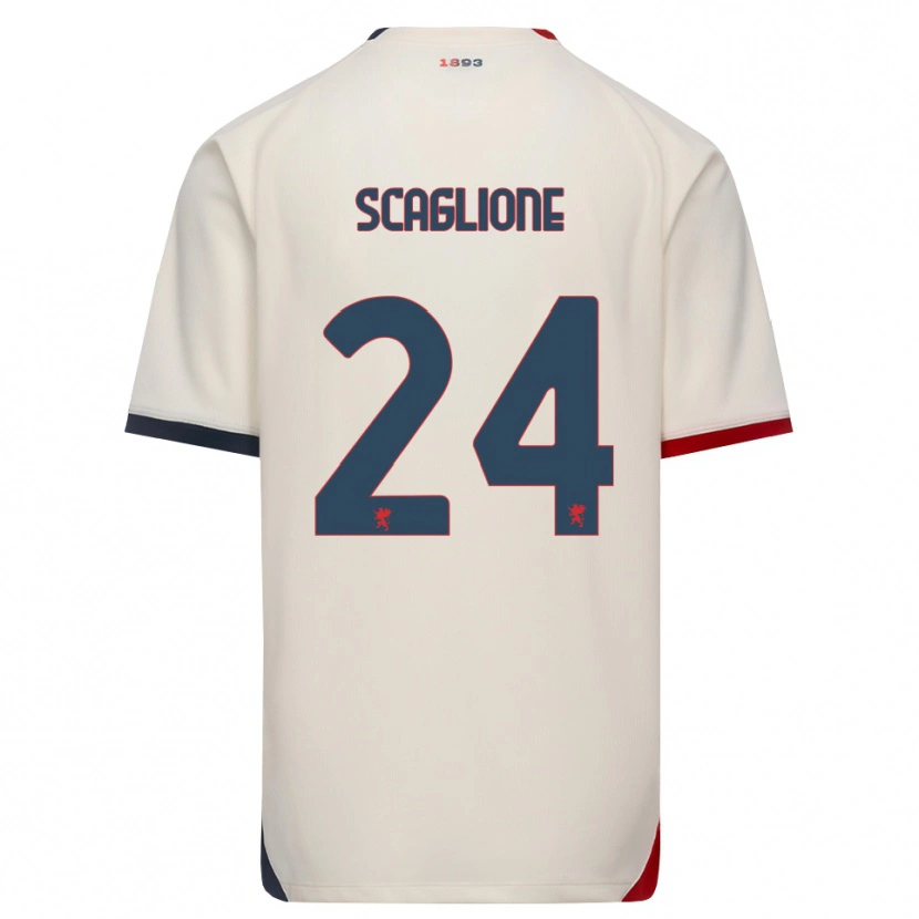 DanxenレディースRoberto Scaglione#24オフホワイト レッドアウェイシャツ2026/27ジャージーユニフォーム