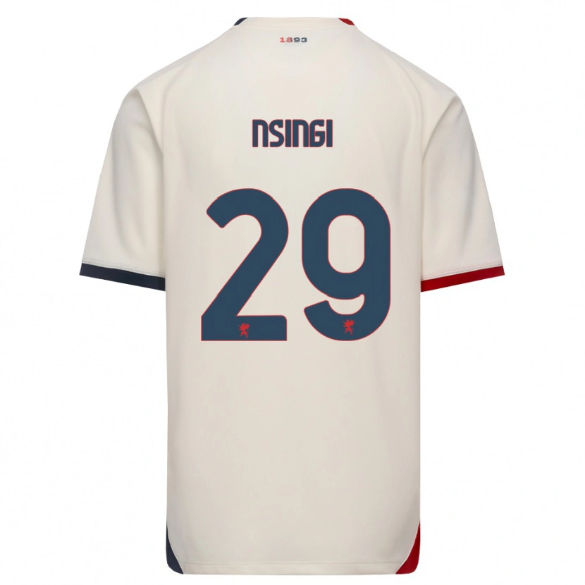 DanxenレディースJayden Nsingi#29オフホワイト レッドアウェイシャツ2026/27ジャージーユニフォーム