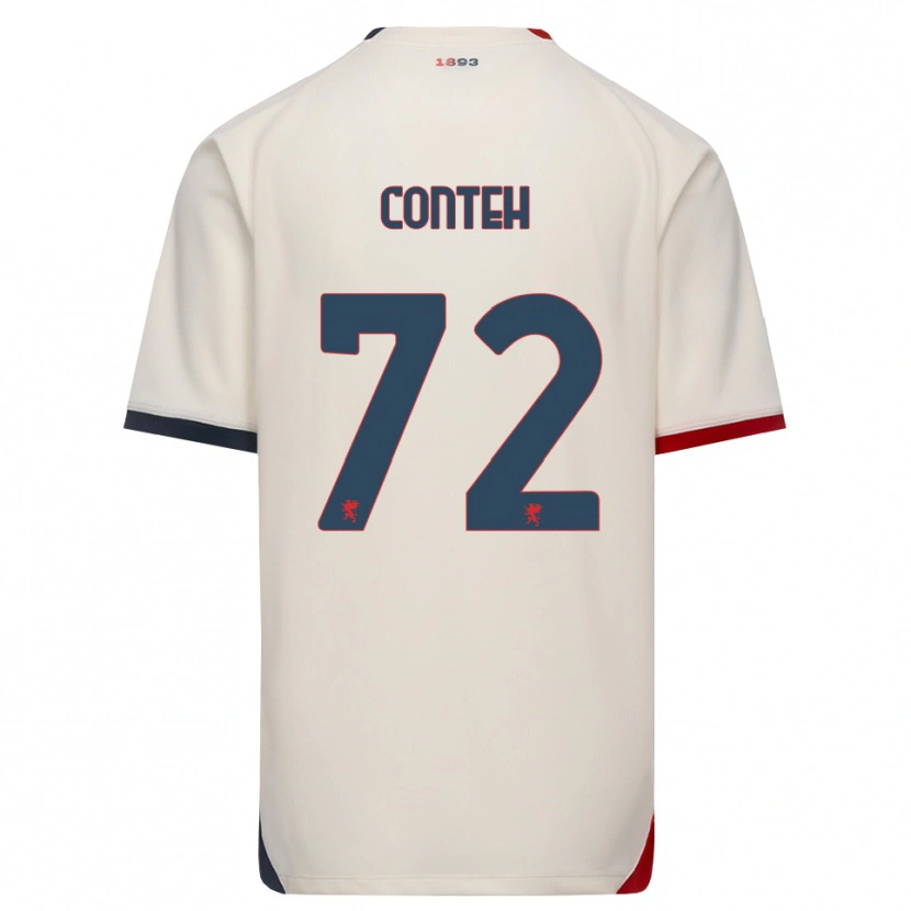 DanxenレディースSeediya Conteh#72オフホワイト レッドアウェイシャツ2026/27ジャージーユニフォーム