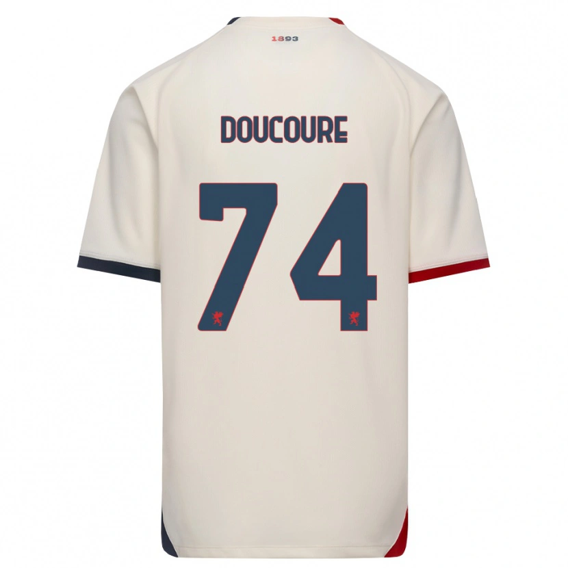 Danxenレディースマメディ・ドゥクール#74オフホワイト レッドアウェイシャツ2026/27ジャージーユニフォーム