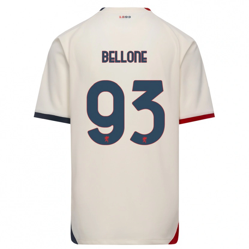 DanxenレディースFrancesco Bellone#93オフホワイト レッドアウェイシャツ2026/27ジャージーユニフォーム