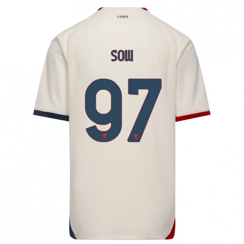 Danxenレディースジブリル・ソウ #97オフホワイト レッドアウェイシャツ2026/27ジャージーユニフォーム
