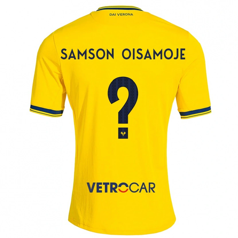 DanxenレディースJunior Samson Oisamoje#0イエロー レッドアウェイシャツ2026/27ジャージーユニフォーム
