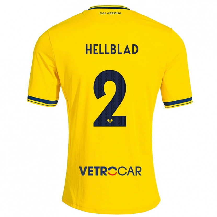 DanxenレディースLoke Hellblad#2イエロー レッドアウェイシャツ2026/27ジャージーユニフォーム